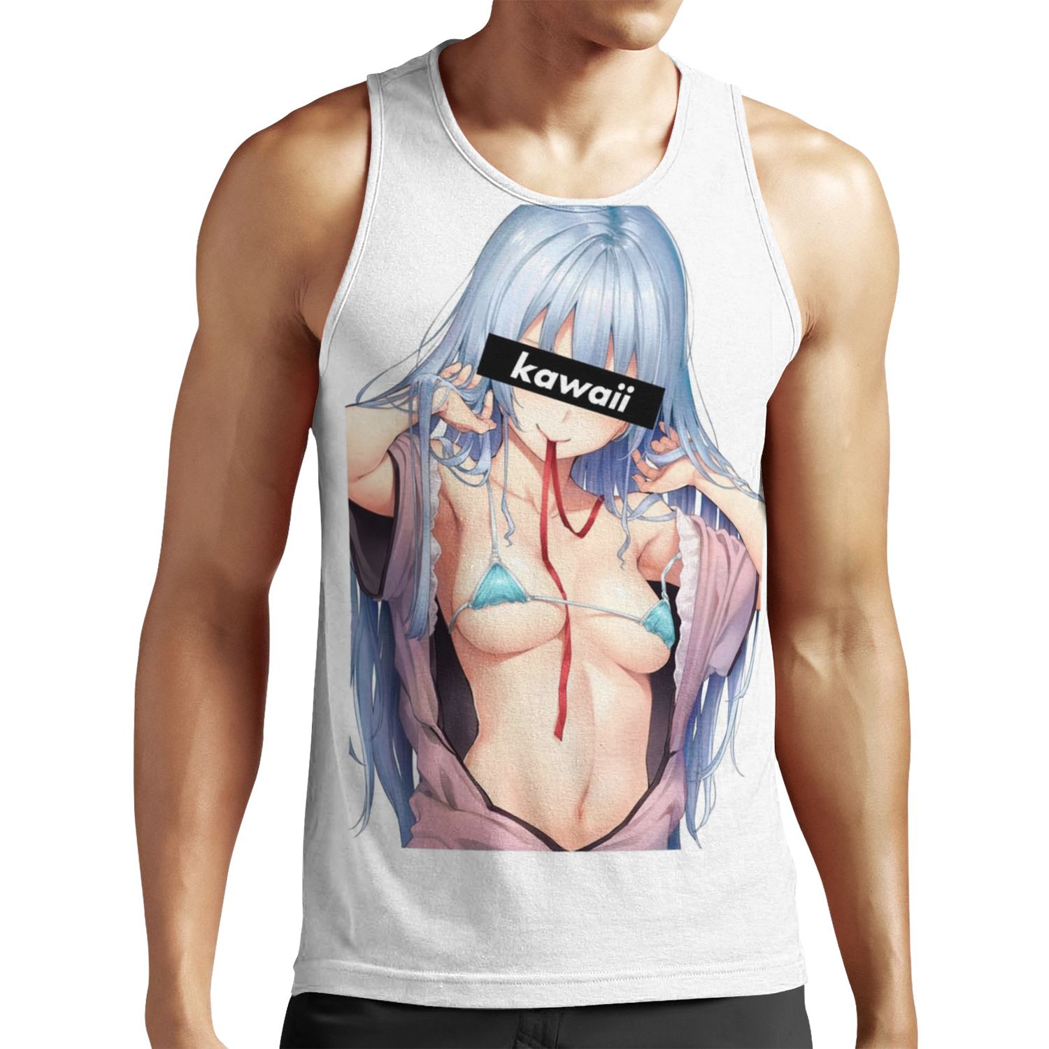 Kawaii Hentai Anime Girl All-over-print Unisex Tank Top