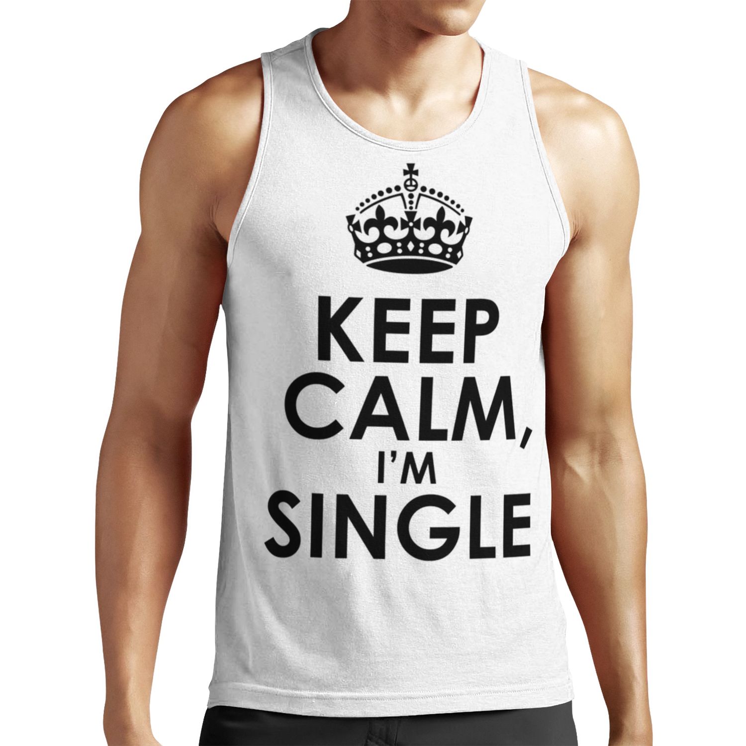 Keep Calm I M Single All-over-print Unisex Tank Top