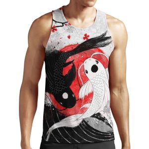 Koi Fish Yin Yang All-over-print Unisex Tank Top