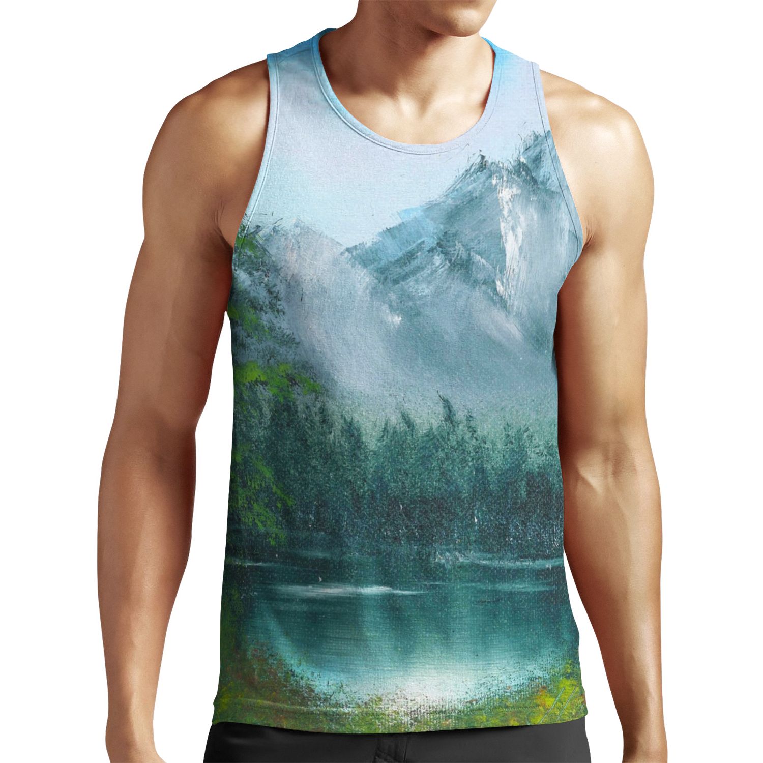Lake By The Mountain Side All-over-print Unisex Tank Top