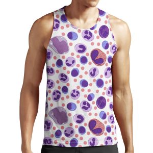 Large White Blood Cell Pattern All-over-print Unisex Tank Top