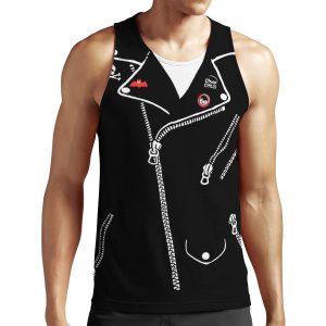Leather Biker Jacket Spooky Rockabilly All-over-print Unisex Tank Top