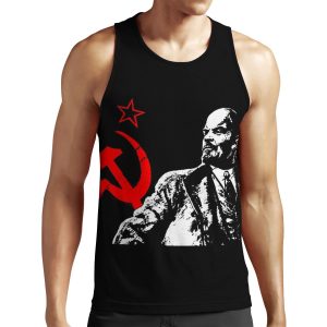 Lenin Red Star All-over-print Unisex Tank Top
