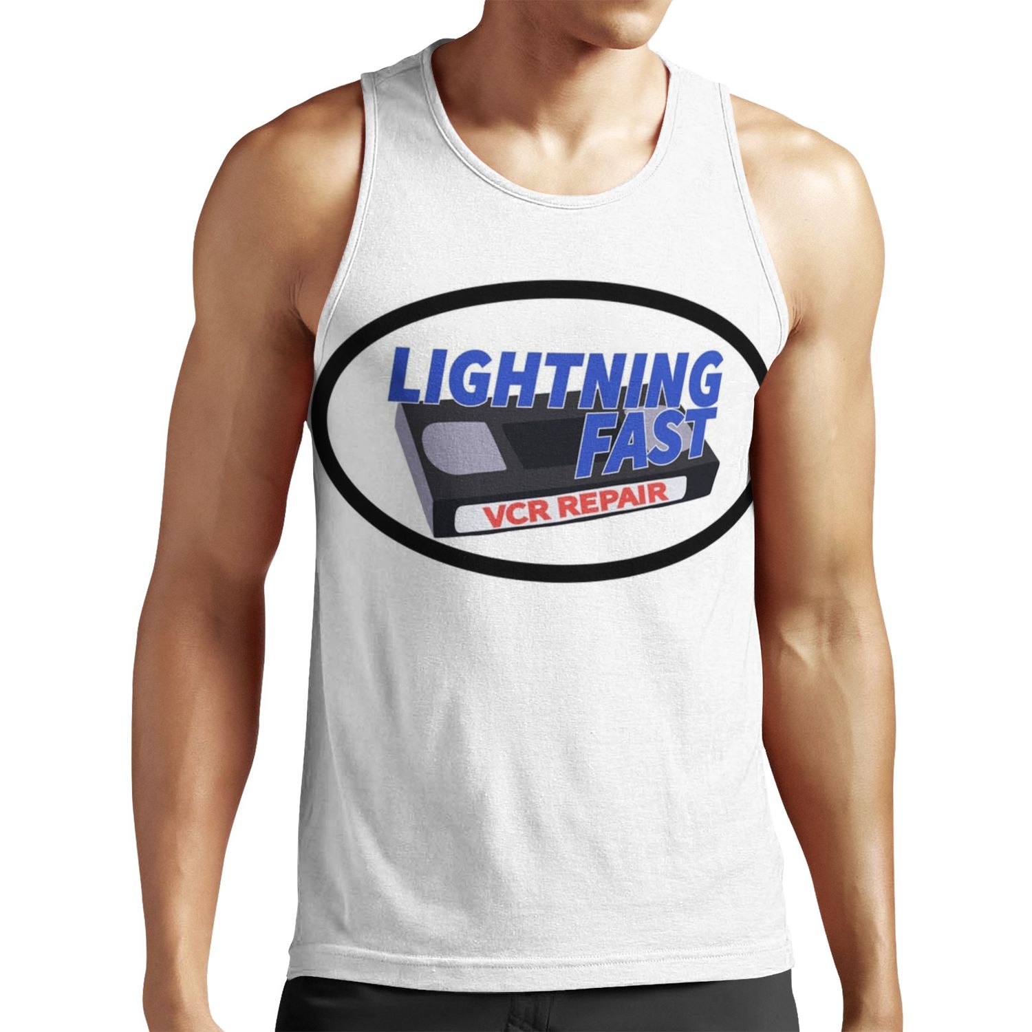 Lightning Fast Vcr Repair Logo All-over-print Unisex Tank Top