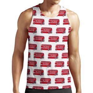 London Red Bus Pattern London London Bus All-over-print Unisex Tank Top