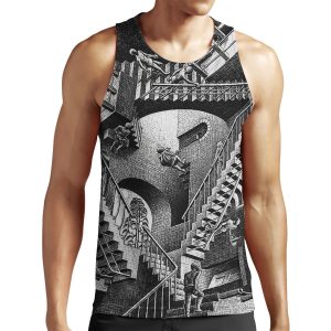 M C Escher Relativity All-over-print Unisex Tank Top