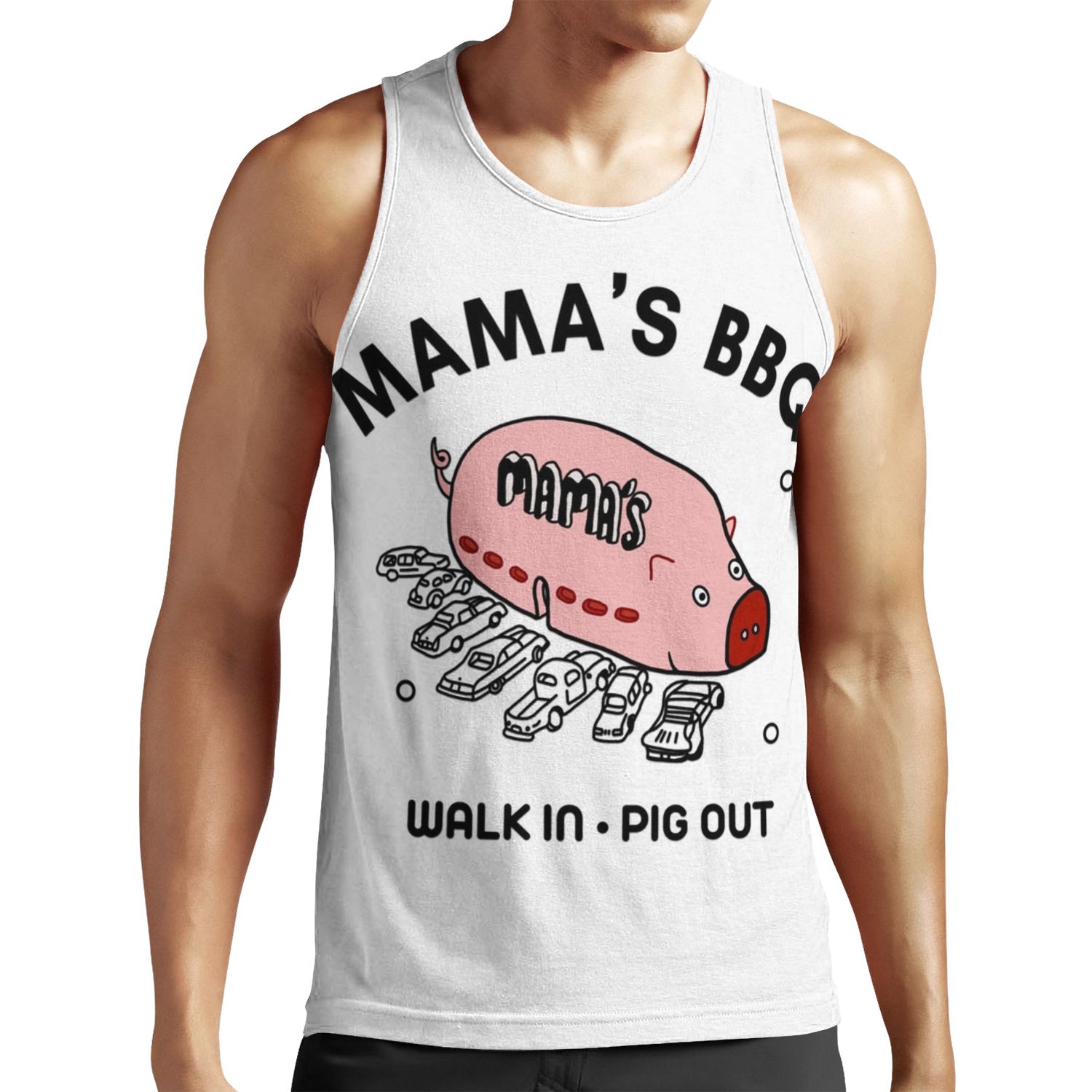 Mama S Bbq Always Sunny In Philadelphia Walk In Pig Out All-over-print Unisex Tank Top