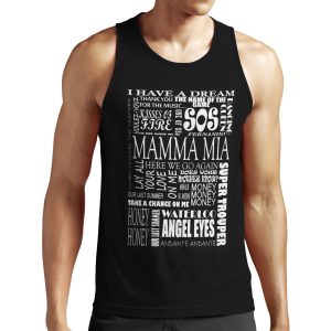 Mamma Mia Words Songs All-over-print Unisex Tank Top