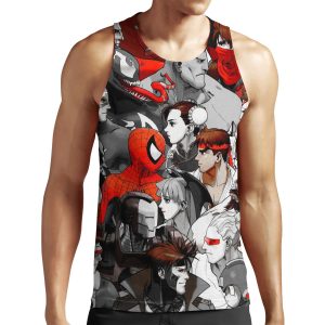 Marvel Vs Capcom Red All-over-print Unisex Tank Top