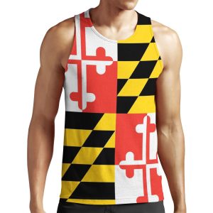 Maryland Flag Graphic Tee All-over-print Unisex Tank Top
