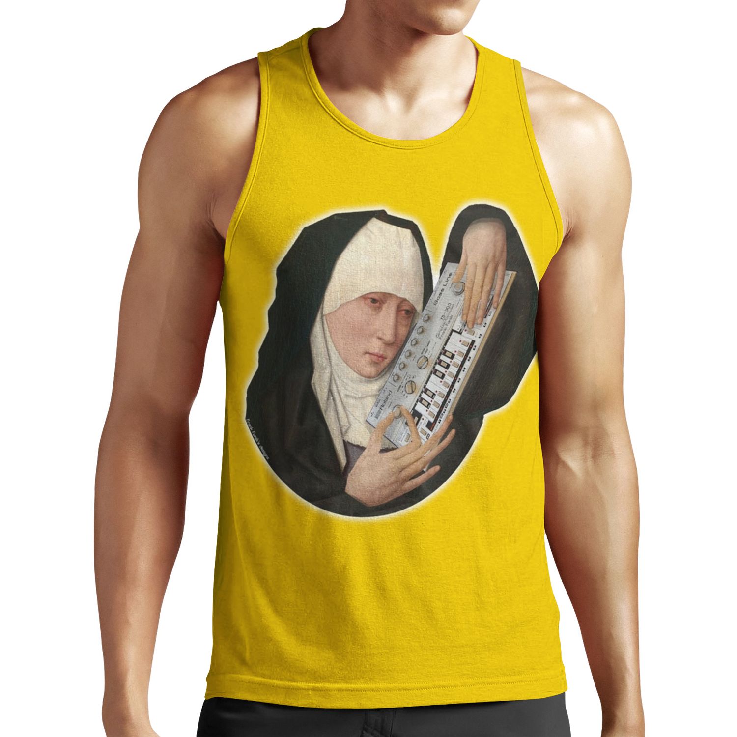 Mater Dolorosa Meets Roland Tb 303 By Frank Fonik Original Hd All-over-print Unisex Tank Top