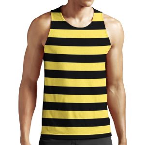 Me Before You Black And Yellow Stripes All-over-print Unisex Tank Top