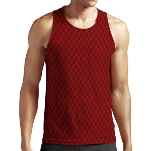 Medieval Armor Dragon Scales Pattern Blood Red All-over-print Unisex Tank Top