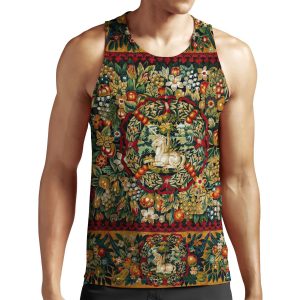 Medieval Unicorn Floral Tapestry All-over-print Unisex Tank Top