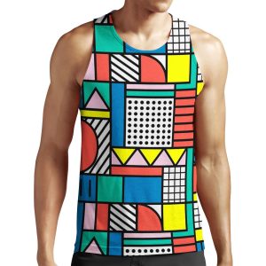 Memphis Color Block All-over-print Unisex Tank Top