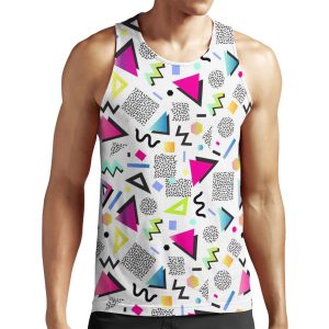 Memphis White All-over-print Unisex Tank Top