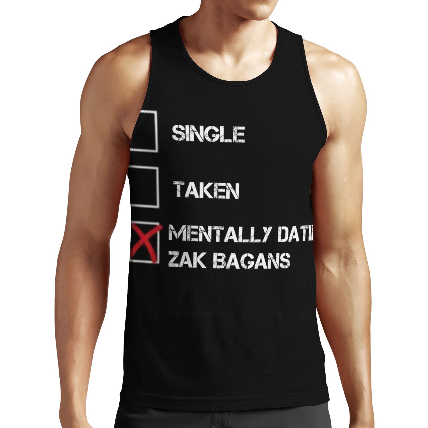 Mentally Dating Zak Bagans All-over-print Unisex Tank Top