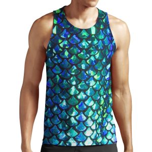 Mermaid Fish Scales And Shimmery Glimmer All-over-print Unisex Tank Top