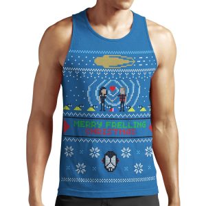 Merry Frelling Christmas Ugly Sweater All-over-print Unisex Tank Top