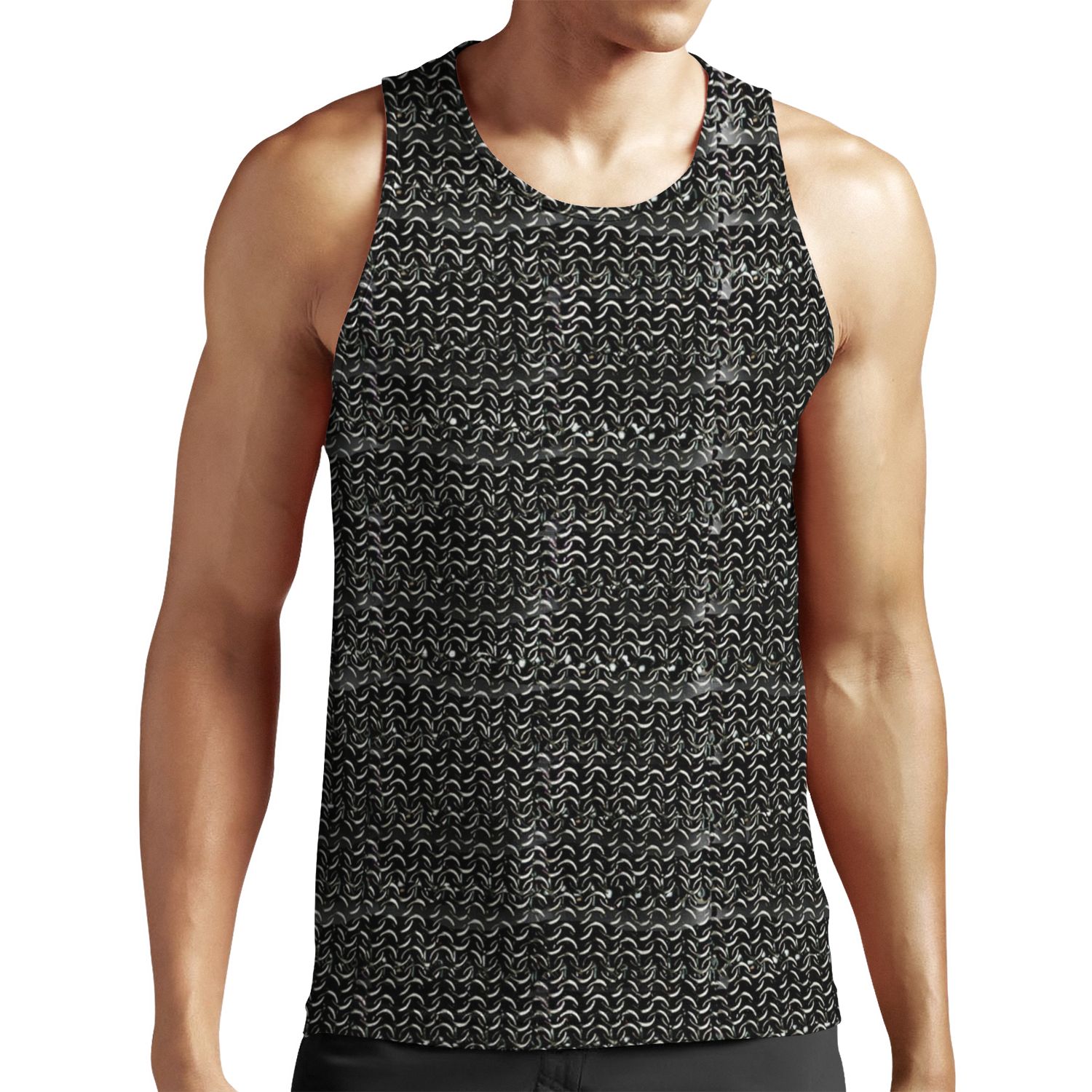 Metal Chainmail Medieval Halloween Costume Knight S Armor Art All-over-print Unisex Tank Top