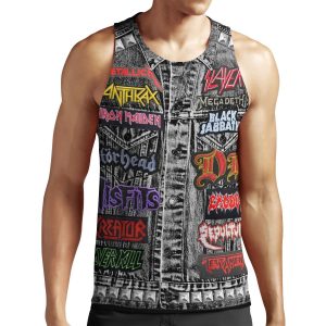 Metalhead Denim Vest All-over-print Unisex Tank Top