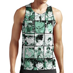 Midoriya Izuku Collage Color Version All-over-print Unisex Tank Top