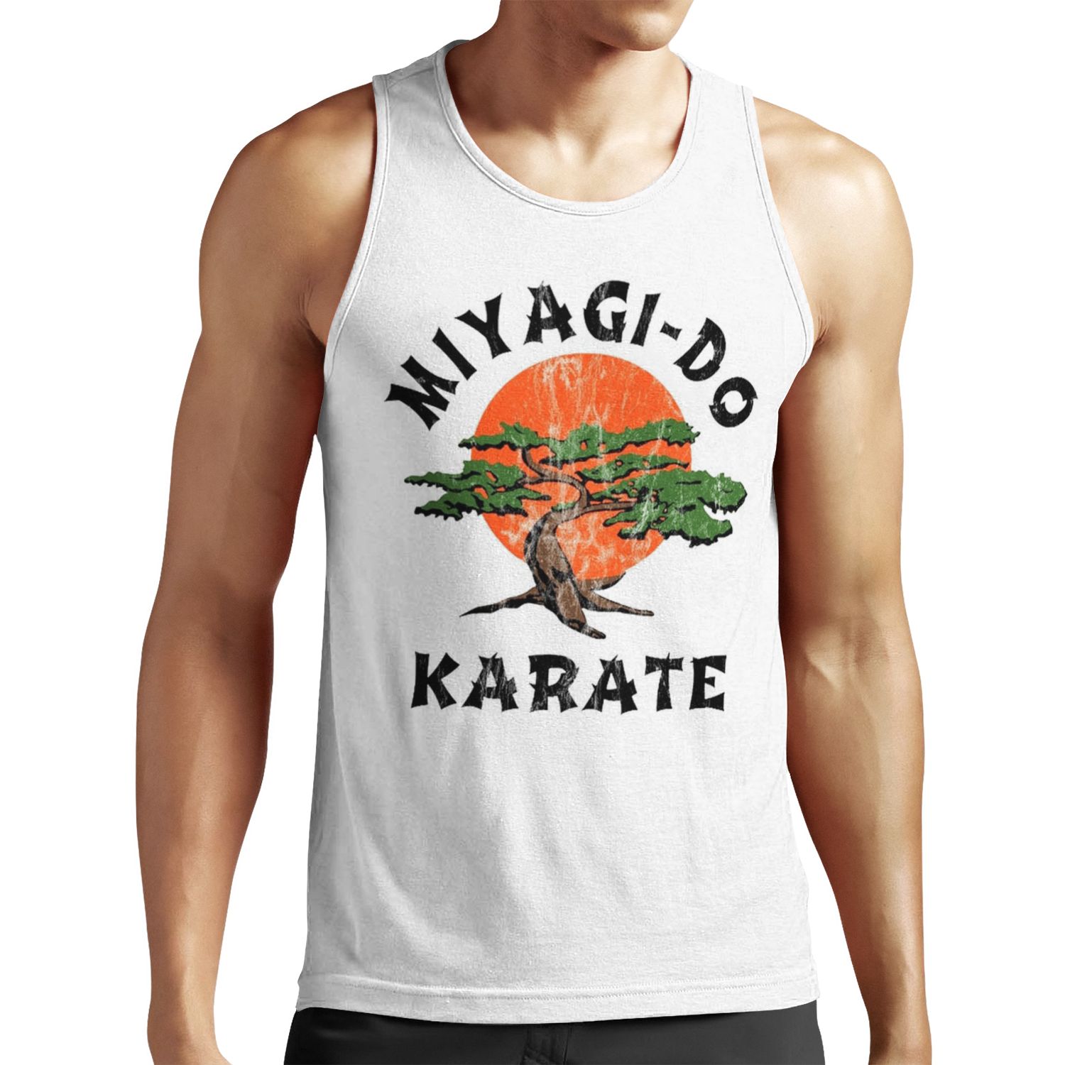 Miyagi Do Karate Distressed All-over-print Unisex Tank Top