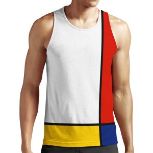 Mondrian Style Abstract Art All-over-print Unisex Tank Top
