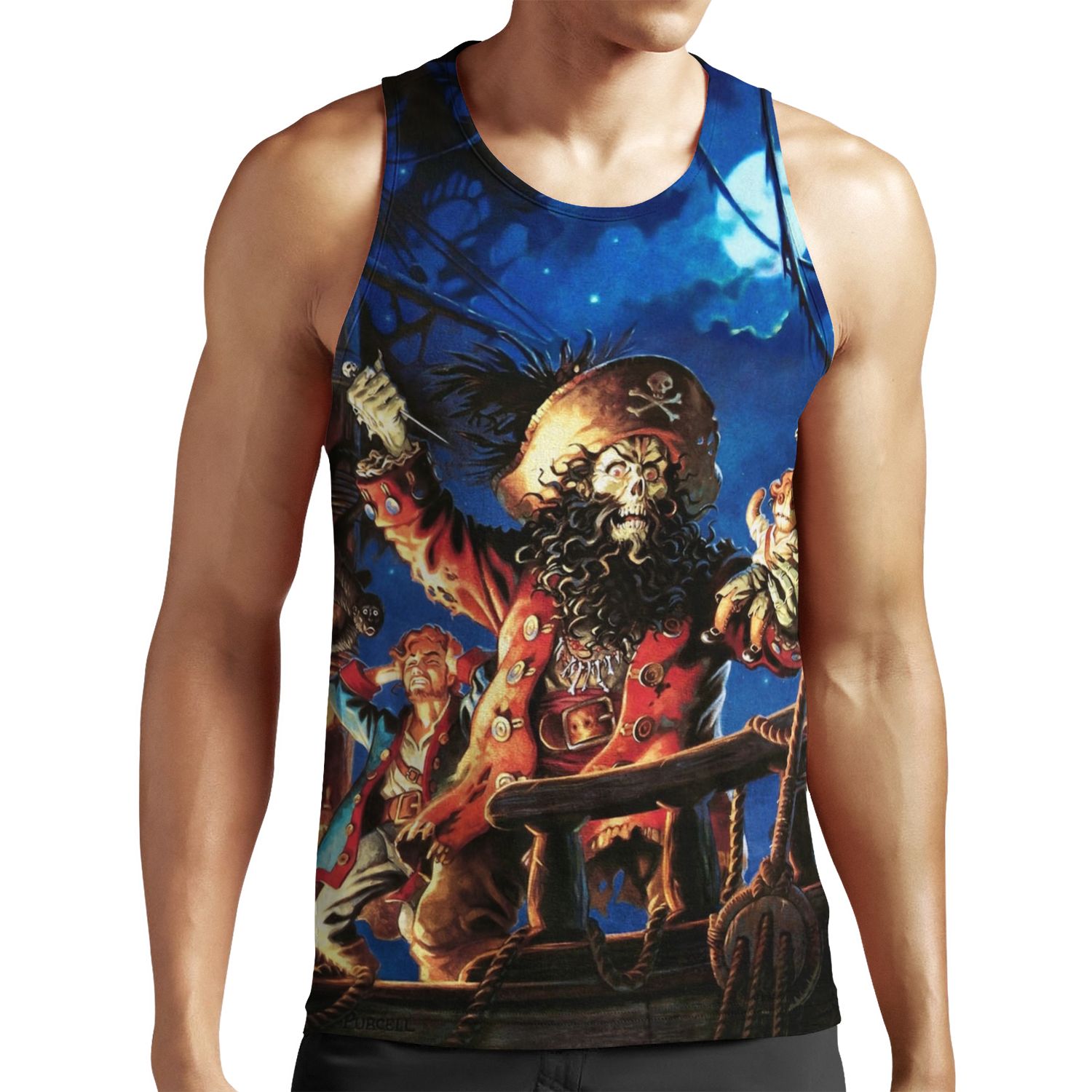 Monkey Island 2 Lechuck S Revenge High Contrast All-over-print Unisex Tank Top