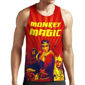 Monkey Magic Fiery With Text All-over-print Unisex Tank Top