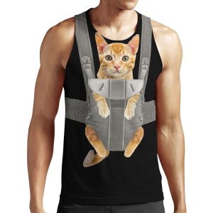 Monty The Cat In Baby Carrier All-over-print Unisex Tank Top
