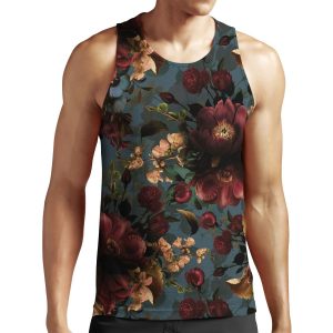 Moody Florals Mystic Night 10 All-over-print Unisex Tank Top