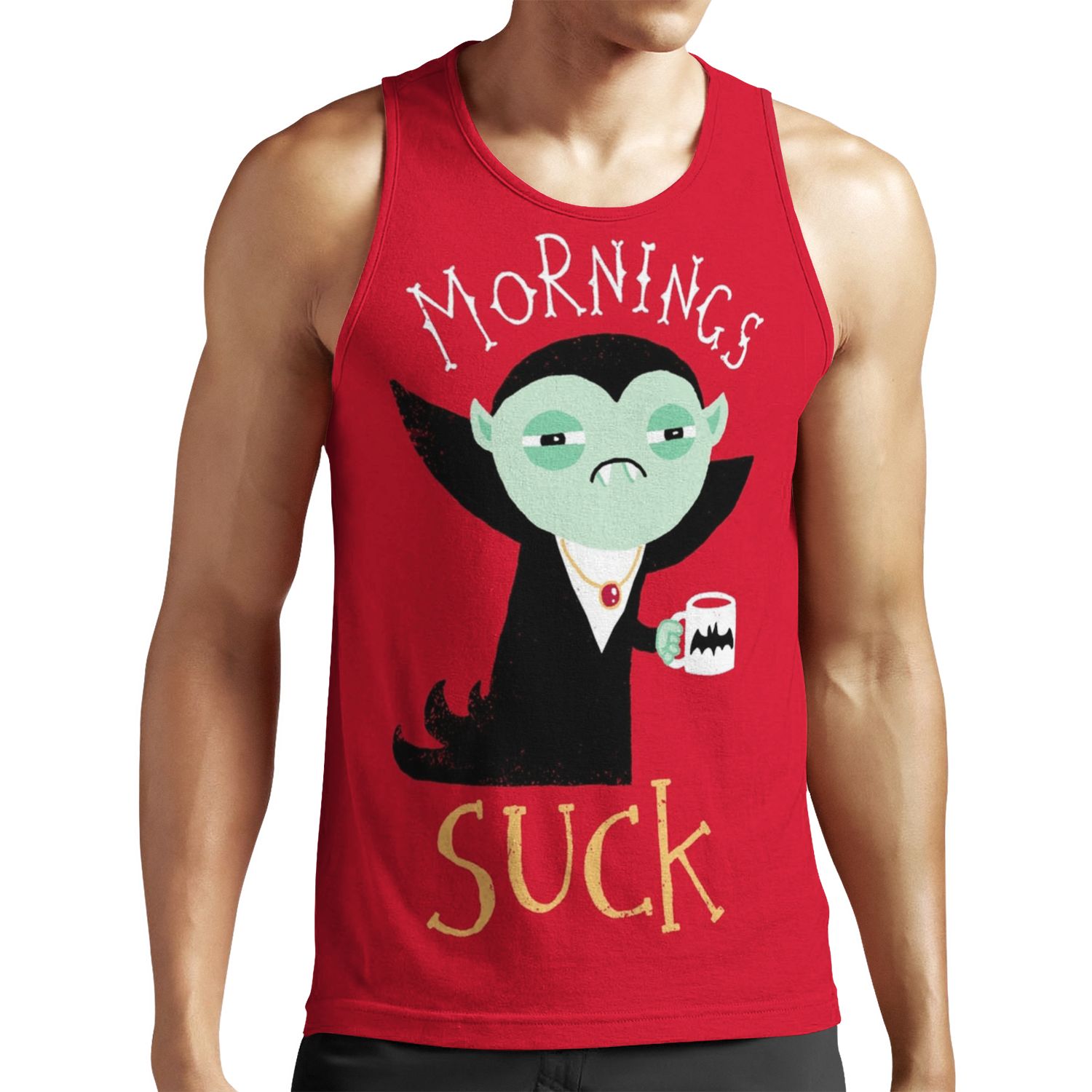 Mornings Suck All-over-print Unisex Tank Top