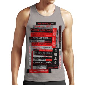 Murakami Book Stack Fanatic Colour All-over-print Unisex Tank Top