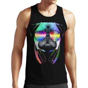 Music Love Pug All-over-print Unisex Tank Top