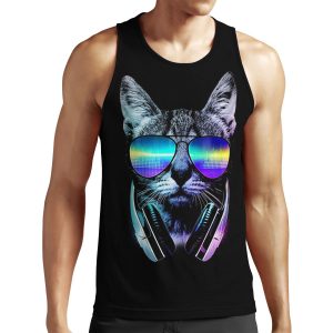 Music Lover Cat All-over-print Unisex Tank Top