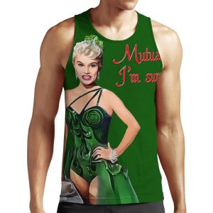 Mutual I%27M Sure White Christmas Green All-over-print Unisex Tank Top