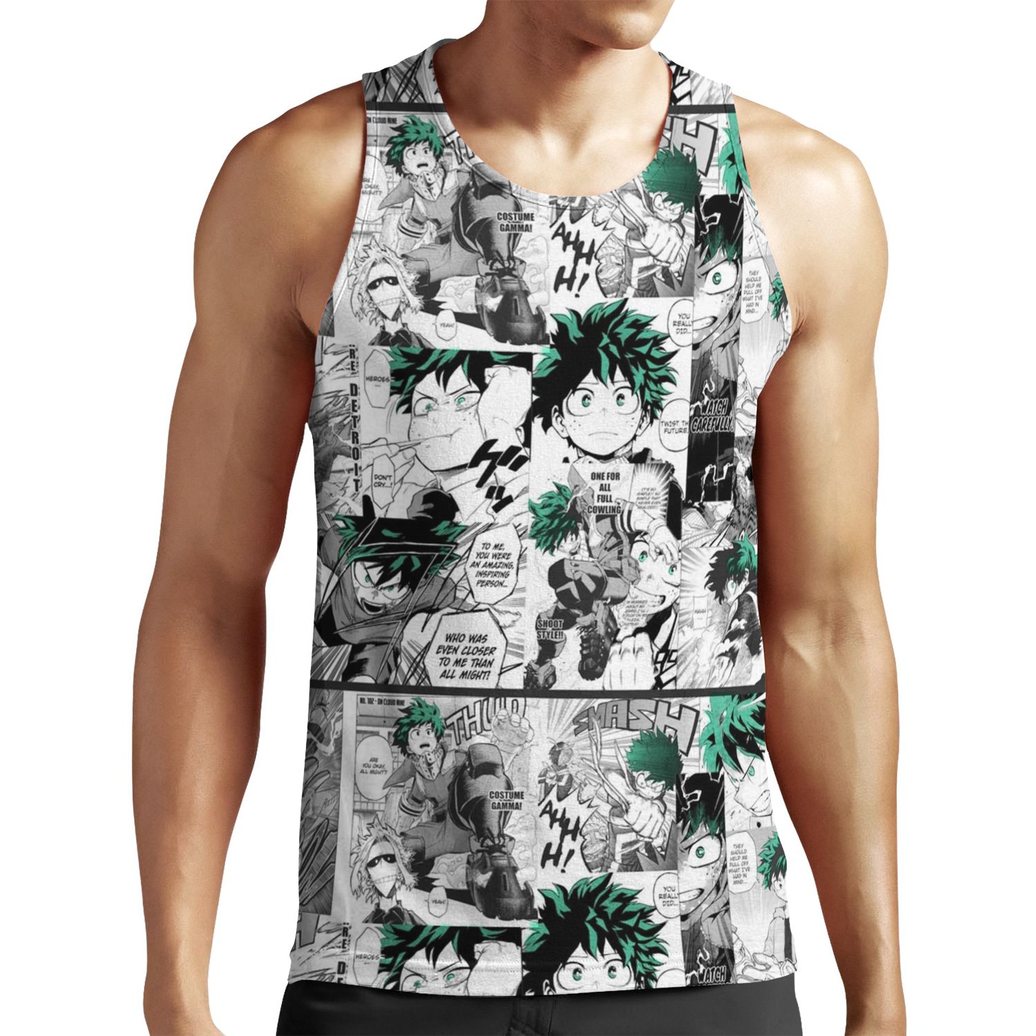 My Hero Academia Deku Manga Collage All-over-print Unisex Tank Top