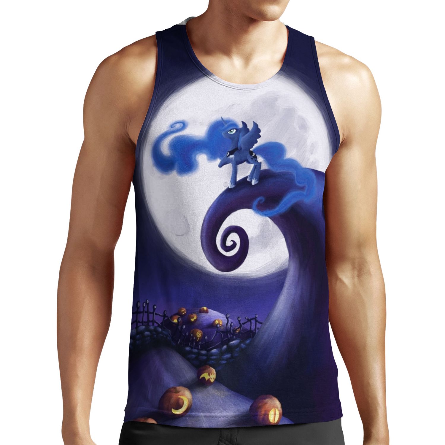My Little Pony Mlp Nightmare Before Christmas Princess Luna S Lament All-over-print Unisex Tank Top