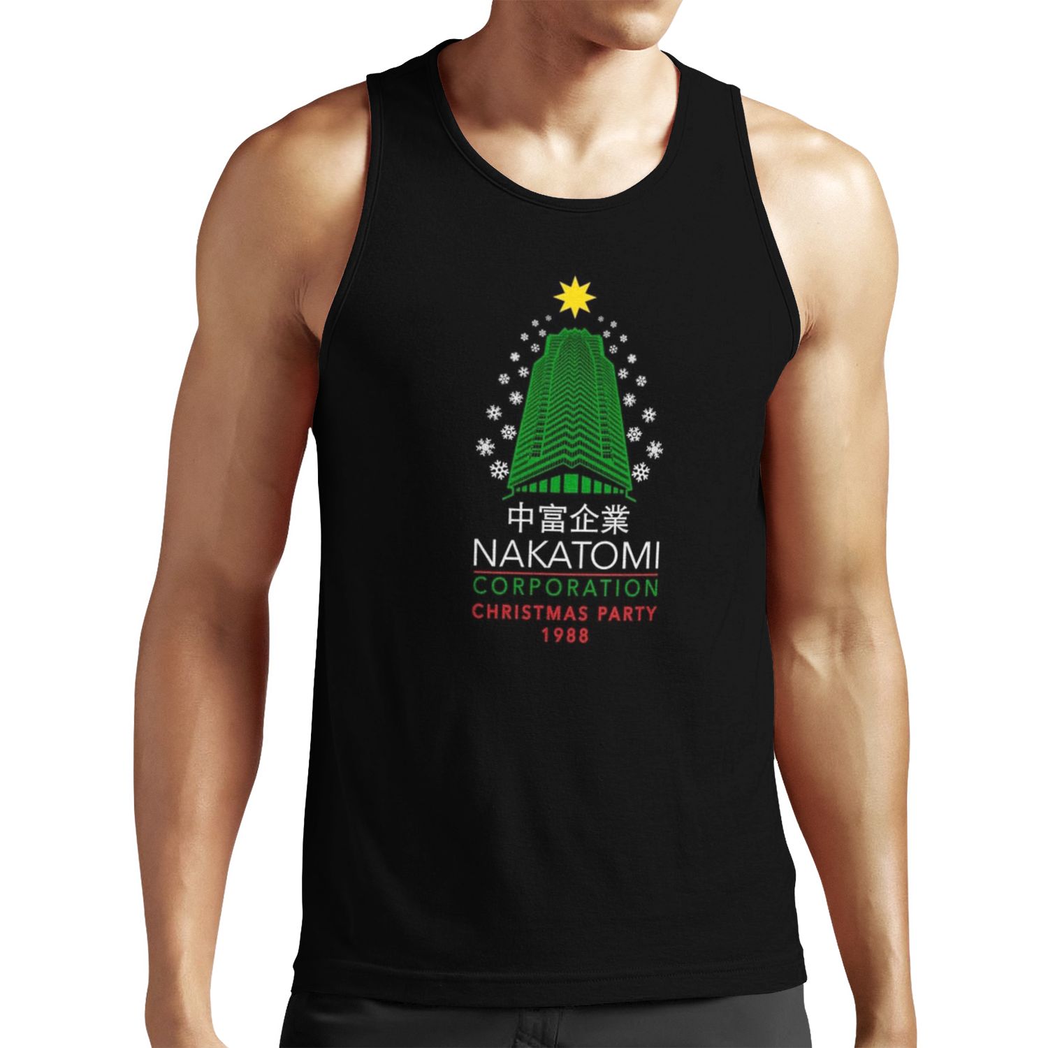 Nakatomi Corporation Christmas Party Snowflake Tower All-over-print Unisex Tank Top