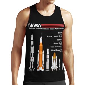 Nasa Rockets Saturn V Sls Saturn Ib Space Shuttle Titan Atlas Line Up All-over-print Unisex Tank Top