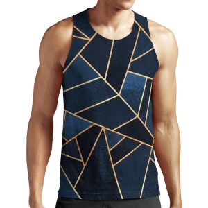 Navy Stone All-over-print Unisex Tank Top
