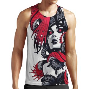 Neon Goth Vaporwave Cyberpunk Urban Style All-over-print Unisex Tank Top