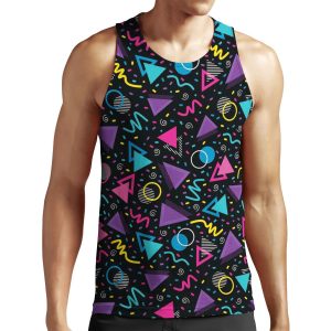 Neon Retro 90S Sprinkle Pattern All-over-print Unisex Tank Top