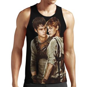 Newt X Thomas Maze Runner Aquarell Design All-over-print Unisex Tank Top