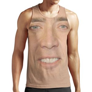 Nicholas Cage Face Pattern All-over-print Unisex Tank Top