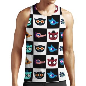 Night In The Woods Pattern Mae Bea Gregg Angus All-over-print Unisex Tank Top