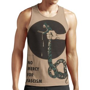 No Mercy For Fascism Vintage Wwii Poster Design All-over-print Unisex Tank Top