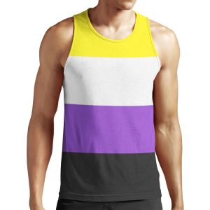Nonbinary Flag All-over-print Unisex Tank Top
