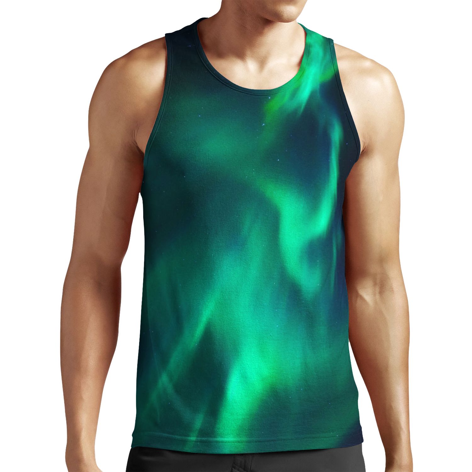 Northern Lights Aurora Borealis Night Sky Green Alaska All-over-print Unisex Tank Top